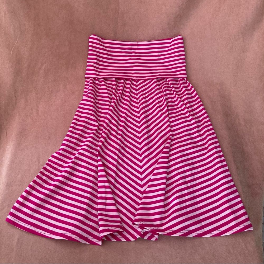 Juicy Couture Spandex Striped Strapless Dress